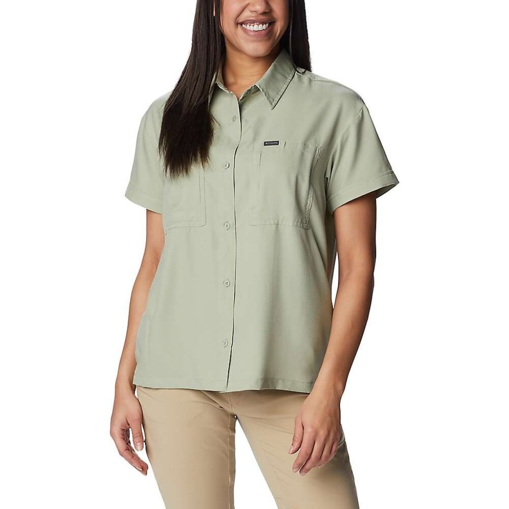 Columbia Women's Sz. M Silver Ridge Omni-Shade Short Sleeve Button Shirt Sage - Picture 6 of 6